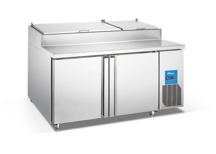 Commercial Auto Defrost 2 Door Undercounter Freezer Fridge With 60x40cm