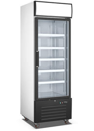 Upright Glass Door Freezer Refrigerator , Single Glass Door Commercial Refrigerator