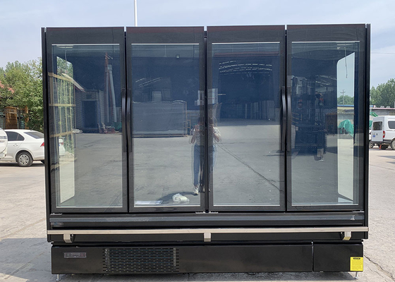 Tam Versiyonlu 2.5m Ticari Çok Katlı Dört Kapılı Teşhir Dolabı