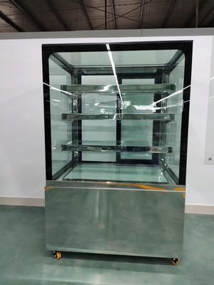 Ön Düz Üçlü Camlı Buğu Önleyici Camlı Pasta Teşhir Soğutmalı Vitrin