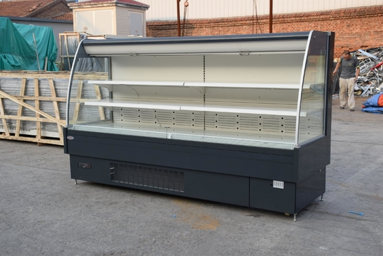 Ayarlanabilir Raflar Açık Merchandiser Soğutucu Elektrikli LED Işıklı