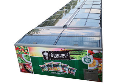 Statik Soğutma Sistemli Süpermarket Ada Teşhir Merchandiser Göğüs Dondurucu