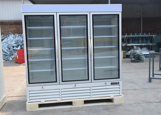 2040 litre Alttan Monteli R290 Soğutma Sistemli Üç Salınımlı Cam Kapılı Merchandiser Dondurucu