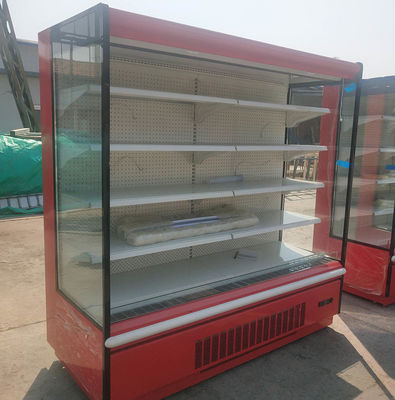 Otomatik Defrost 2 Metre Açık Hava Duvar Chiller Dik Süpermarket