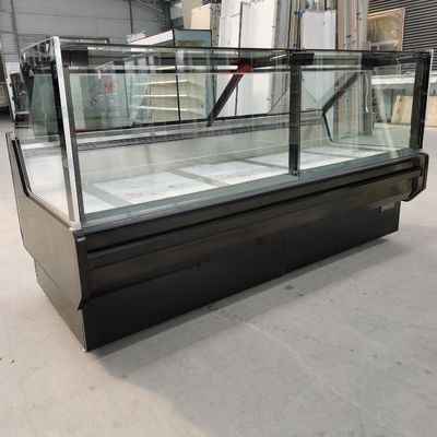 Süpermarket için CommercialFan Soğutma R290 Dik Açı Et Teşhir Dolabı