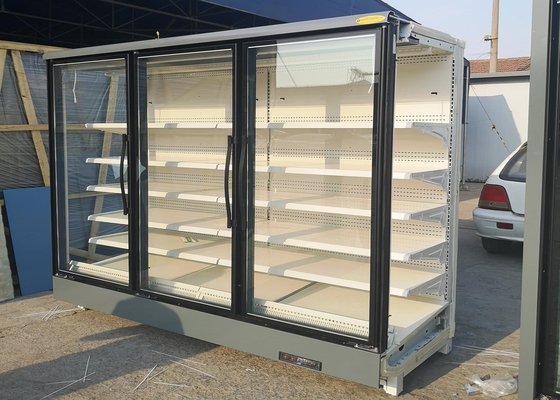 Hipermarket Ticari Cam Kapı Chiller İçecek Bira İçeceği İçin 5 Raf