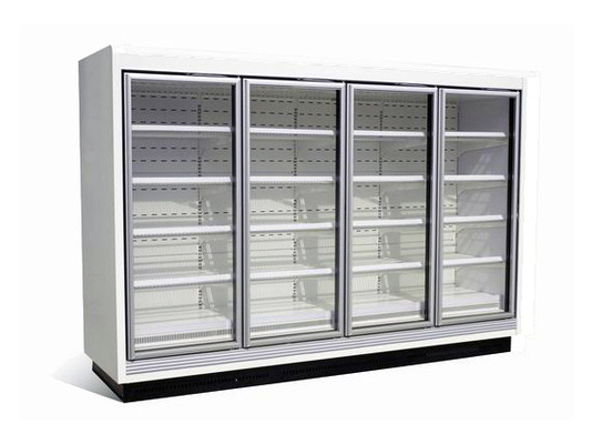 Dondurma için İç Dikey LED Işıklı Süpermarket Dik Ekran Soğutucu